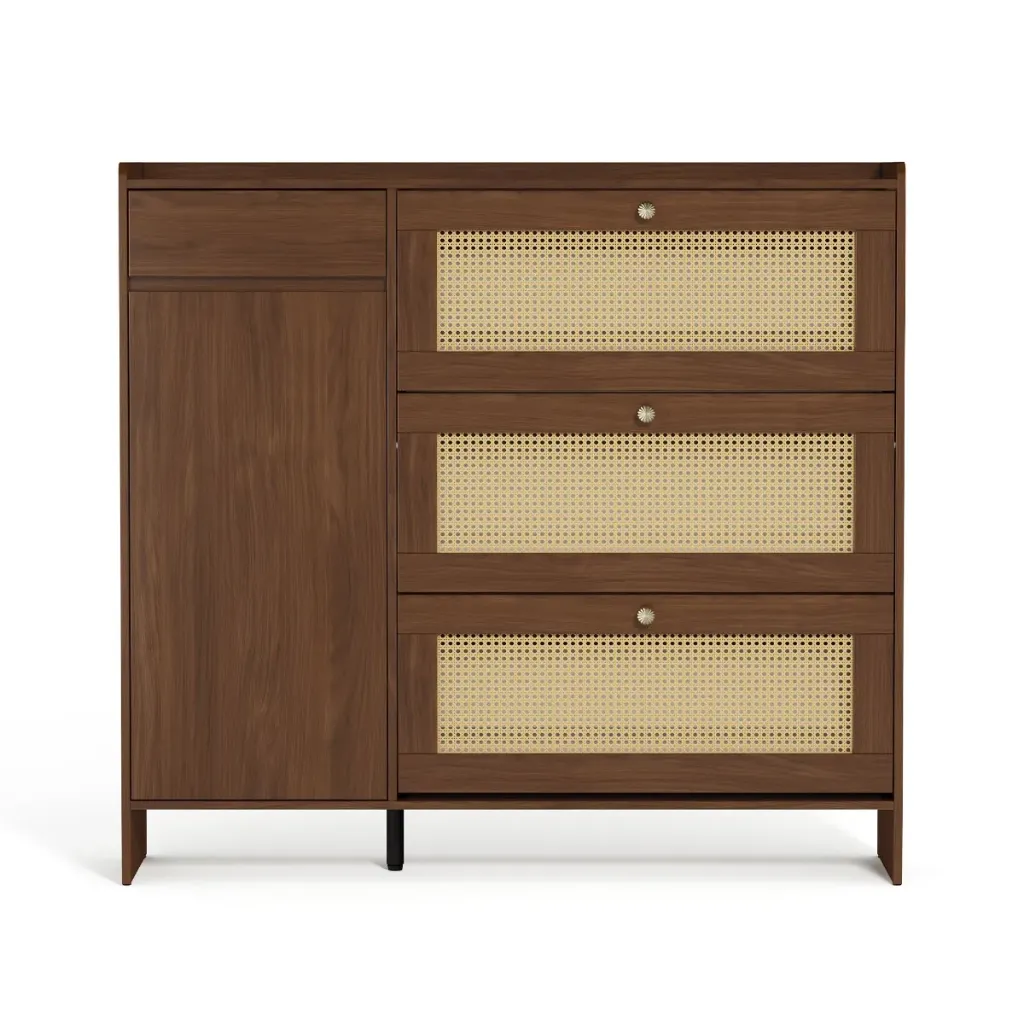 Tủ Giày Cánh Mở Kết Hợp Cánh Xoay Hiện Đại 1.35M | TG25