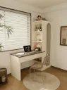  Bàn Làm Việc Liền Tủ Áo Phong Cách Cream Retro | BLV001