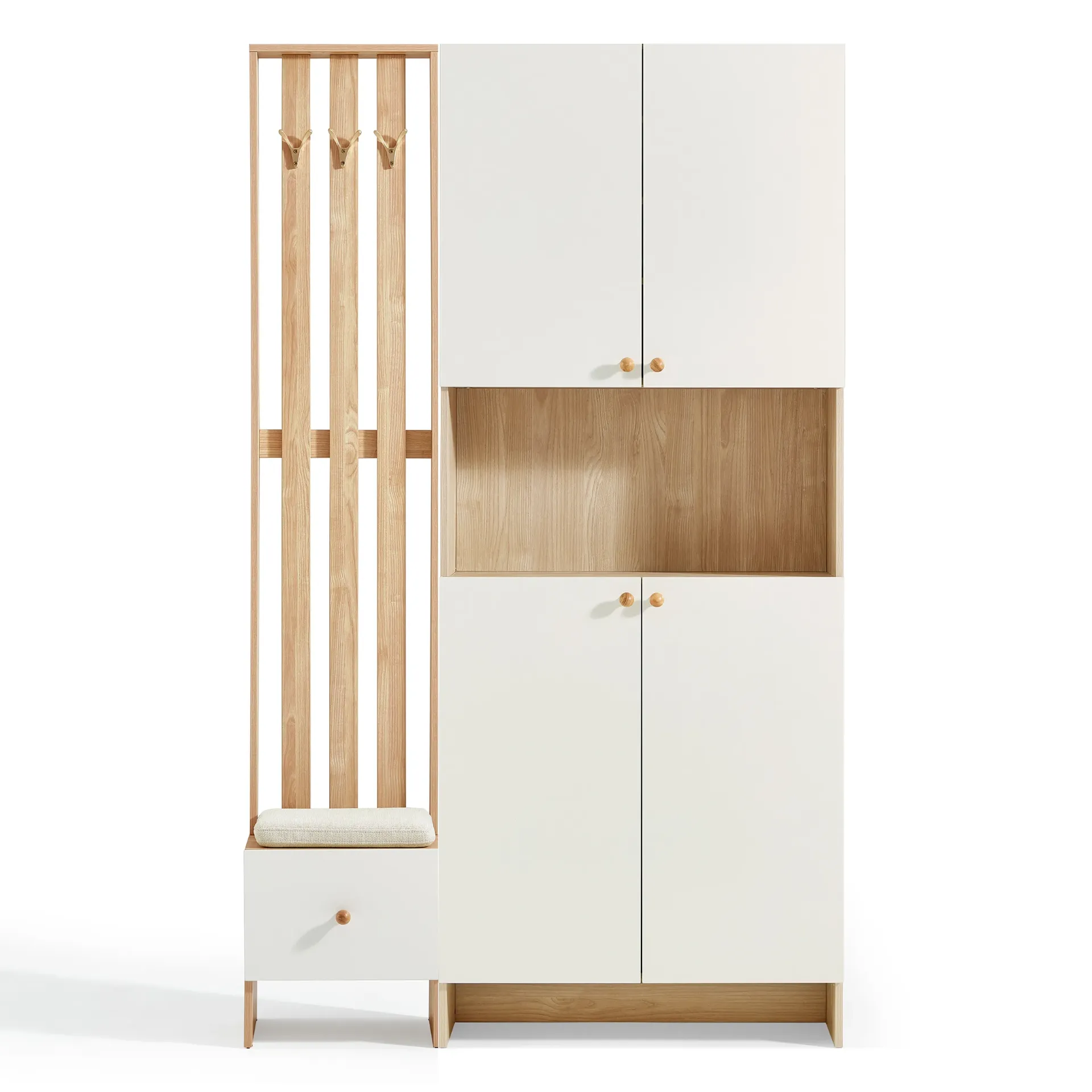 Tủ Giày Cánh Mở Hiện Đại Kèm Ghế Ngồi | TG38