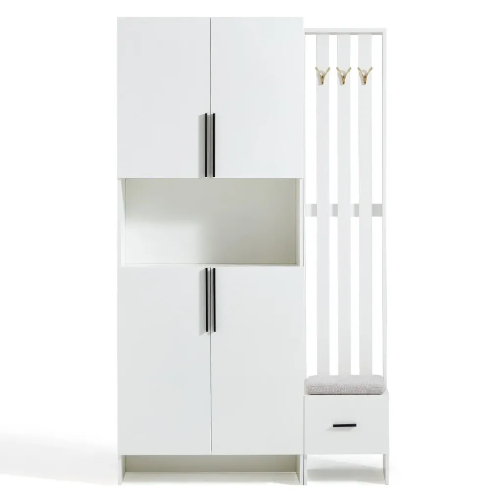 Tủ Giày Cánh Mở Hiện Đại Kèm Giá Treo Áo | TG40