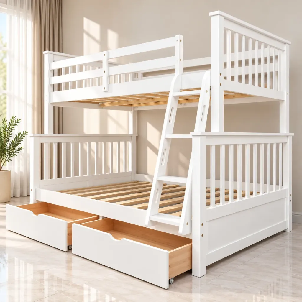 Giường Tầng Gỗ Thông AGO-168 (1m2-1m4)