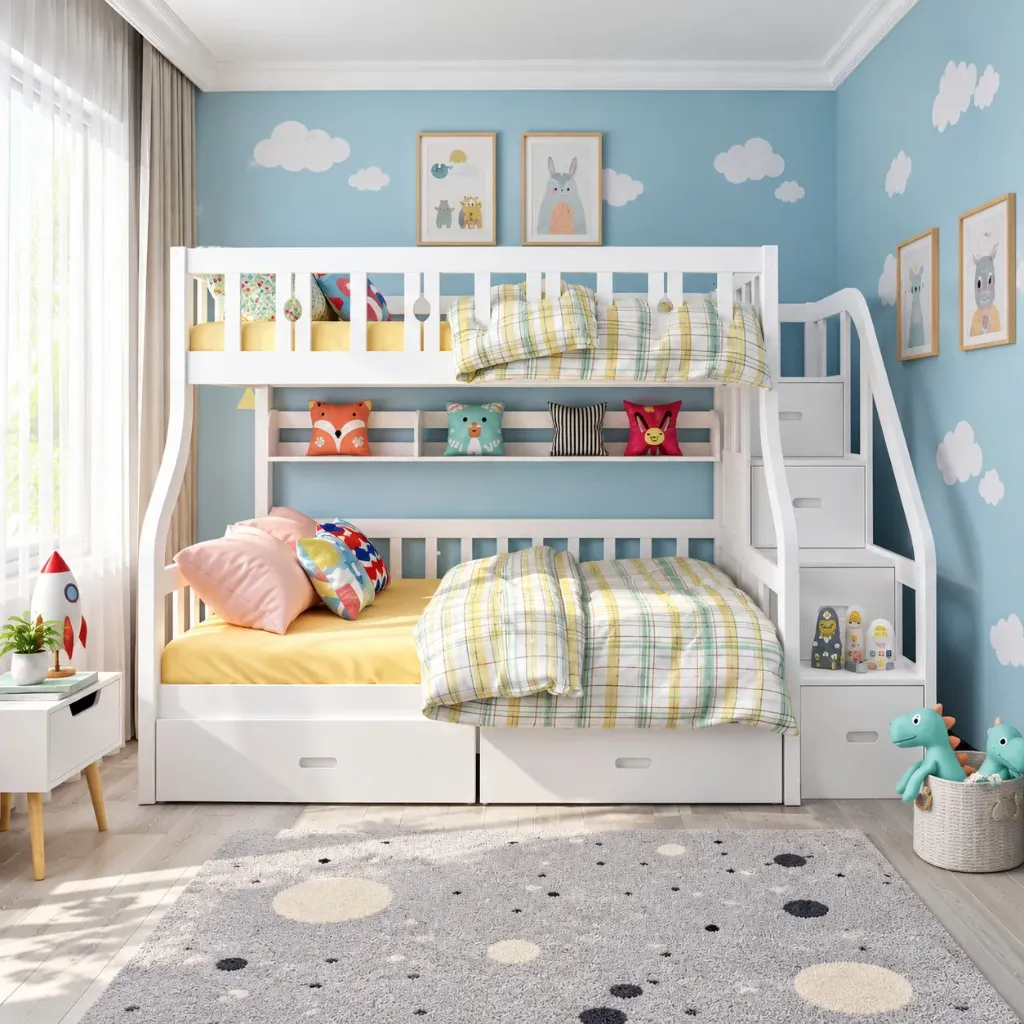 Giường Tầng Cao Cấp AGO-OBA (1m-1m2)