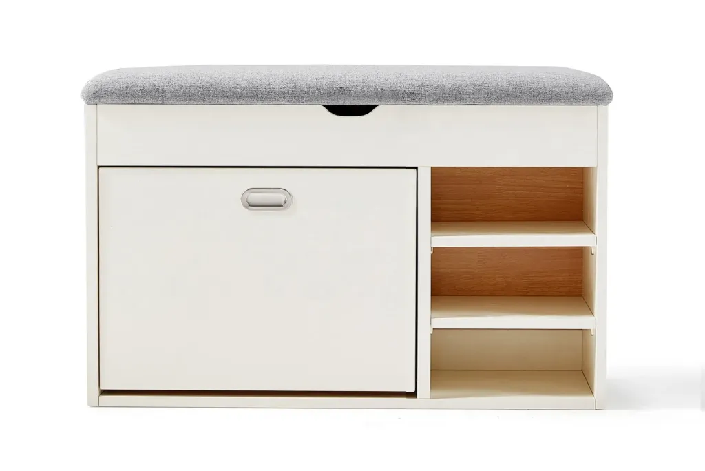 Tủ Giày Kèm Ghế Ngồi Đa Năng | TG22 – Giải Pháp Tiện Nghi Cho Tiền Sảnh Hiện Đại (0.8M, Trắng)